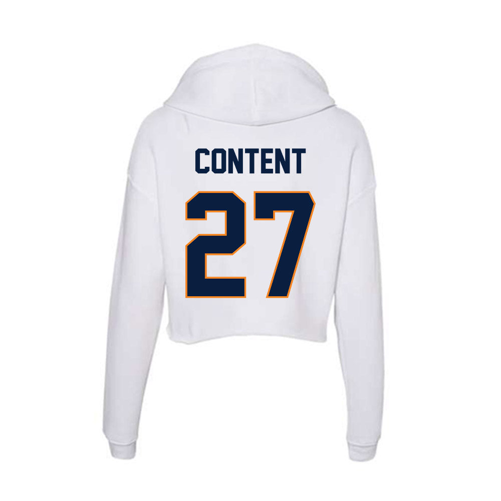 UTEP - NCAA Football : Justin Content - Women's Crop Fleece Hoodie-1