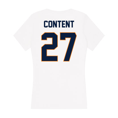 UTEP - NCAA Football : Justin Content - Women's V-Neck T-Shirt-1