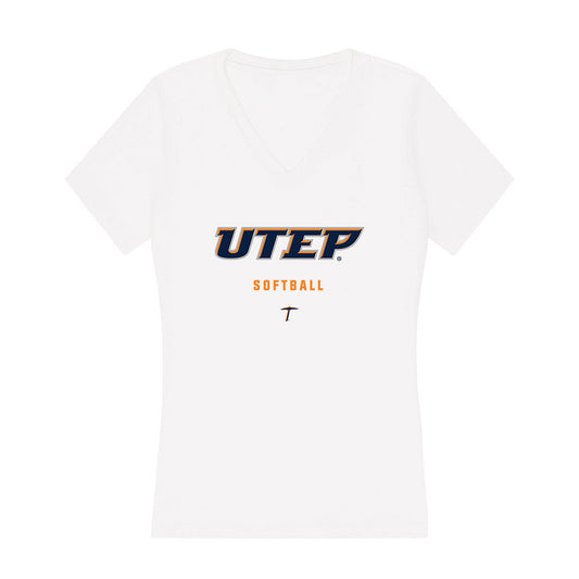 UTEP - NCAA Softball : Aaliyah Rebolledo - Women's V-Neck T-Shirt-0