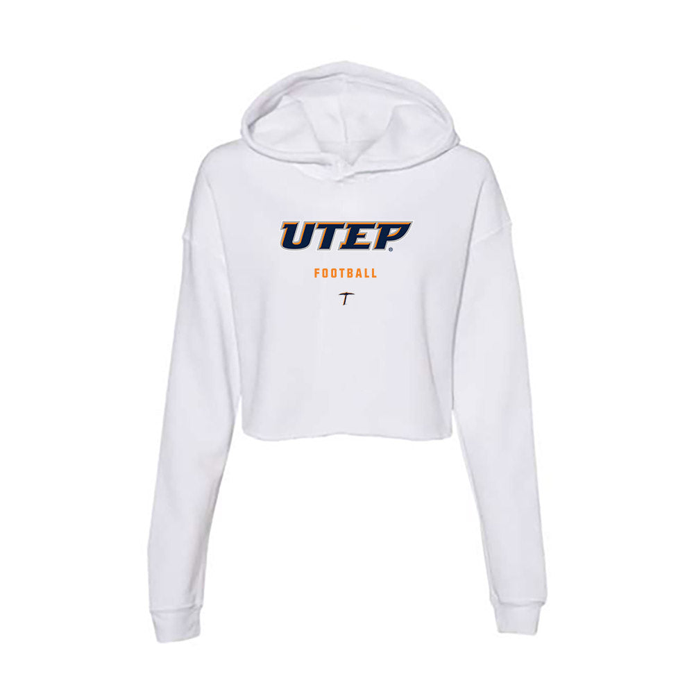 UTEP - NCAA Football : Joey Lightfoot - Women's Crop Fleece Hoodie-0