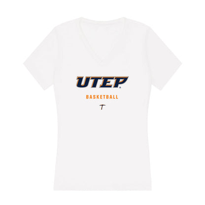 UTEP - NCAA Women's Basketball : Portia Adams - Women's V-Neck T-Shirt-0