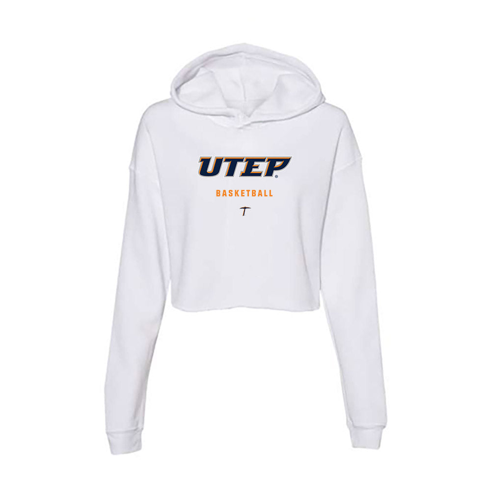 UTEP - NCAA Men's Basketball : Trey Horton - Women's Crop Fleece Hoodie-0