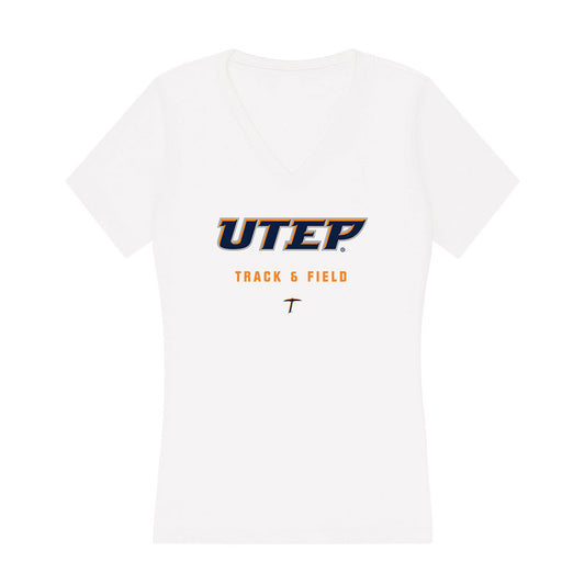 UTEP - NCAA Men's Track & Field : Mathew Polk - Women's V-Neck T-Shirt-0