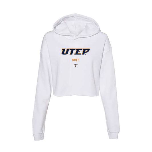 UTEP - NCAA Men's Golf : Alexandre Godin - Women's Crop Fleece Hoodie-0