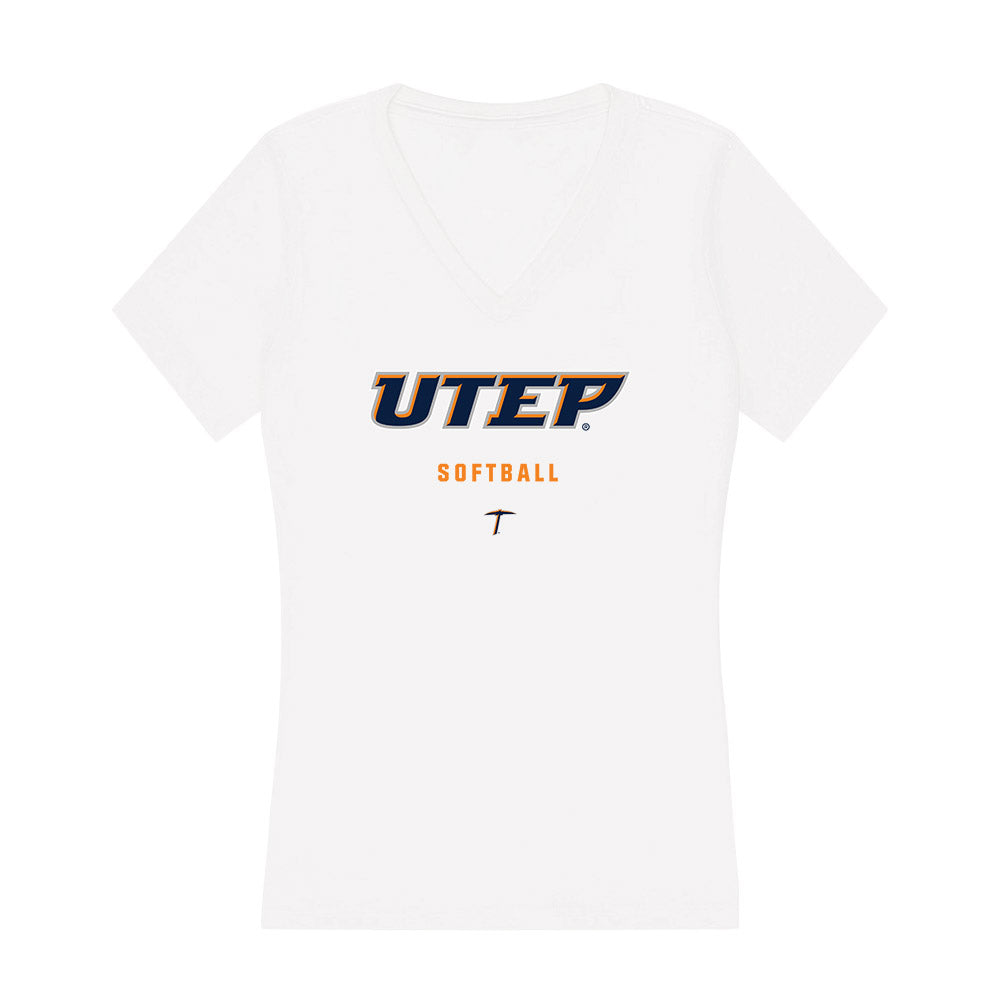 UTEP - NCAA Softball : Paige Lassiter - Women's V-Neck T-Shirt-0