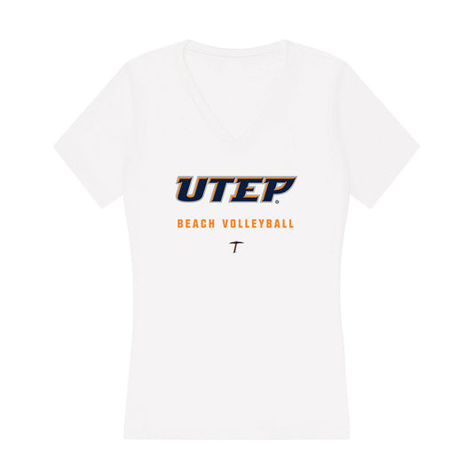UTEP - NCAA Beach Volleyball : Alexa Gonzalez - Women's V-Neck T-Shirt-0