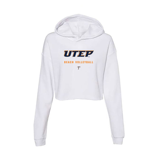 UTEP - NCAA Beach Volleyball : Averie Threet - Women's Crop Fleece Hoodie-0