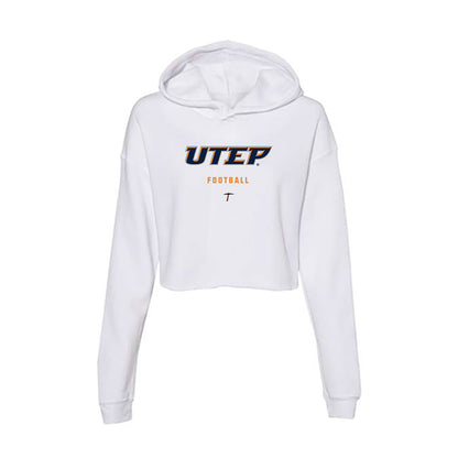 UTEP - NCAA Football : Yessman Green - Women's Crop Fleece Hoodie-0