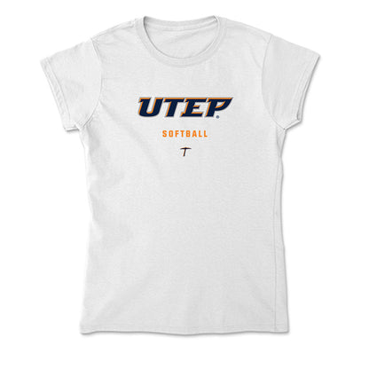 UTEP - NCAA Softball : Aaliyah Rebolledo - Soft Style Women’s T-Shirt-0