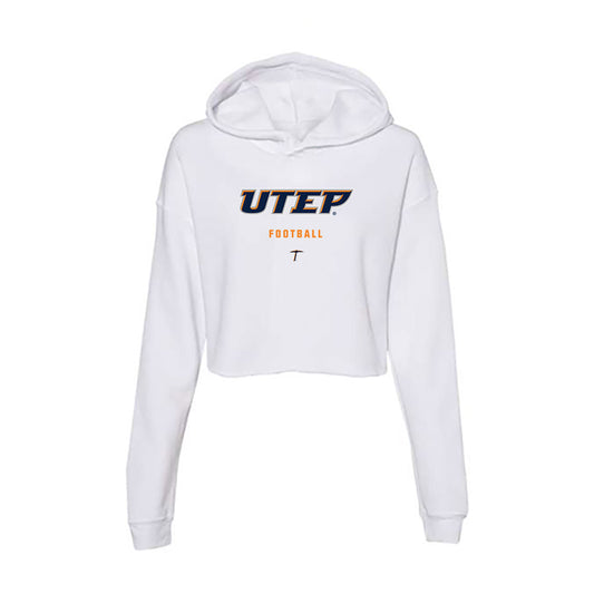 UTEP - NCAA Football : Justin Lee - Women's Crop Fleece Hoodie-0