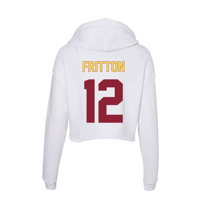 NSU - NCAA Football : Collin Fritton - Women's Crop Fleece Hoodie-1
