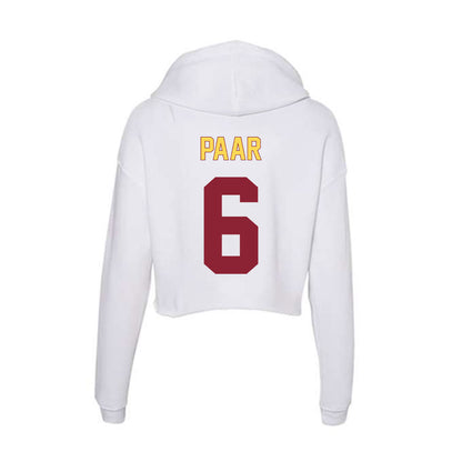 NSU - NCAA Baseball : Xander Paar - Women's Crop Fleece Hoodie-1