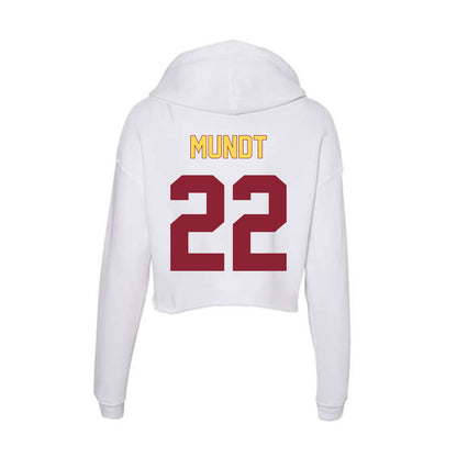 NSU - NCAA Baseball : Christian Mundt - Women's Crop Fleece Hoodie-1