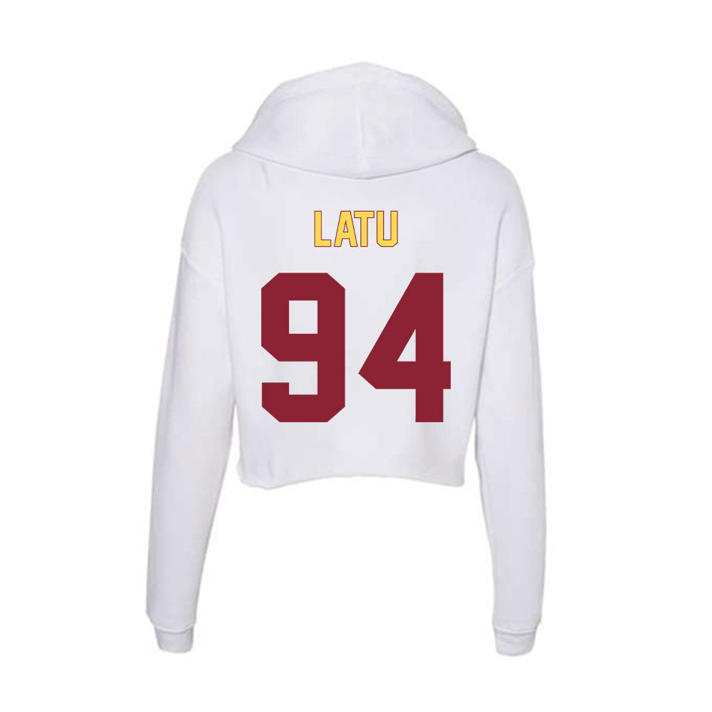 NSU - NCAA Football : Tau Latu - Women's Crop Fleece Hoodie-1
