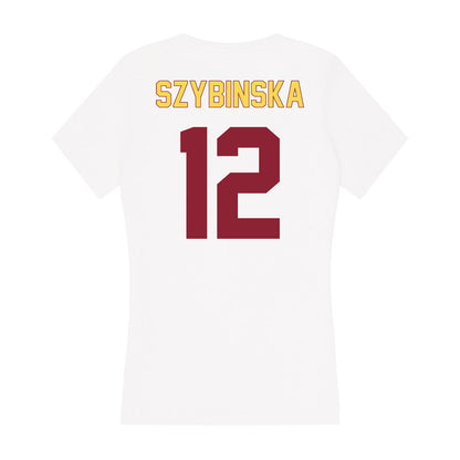 NSU - NCAA Women's Volleyball : Natalia Szybinska - Women's V-Neck T-Shirt-1