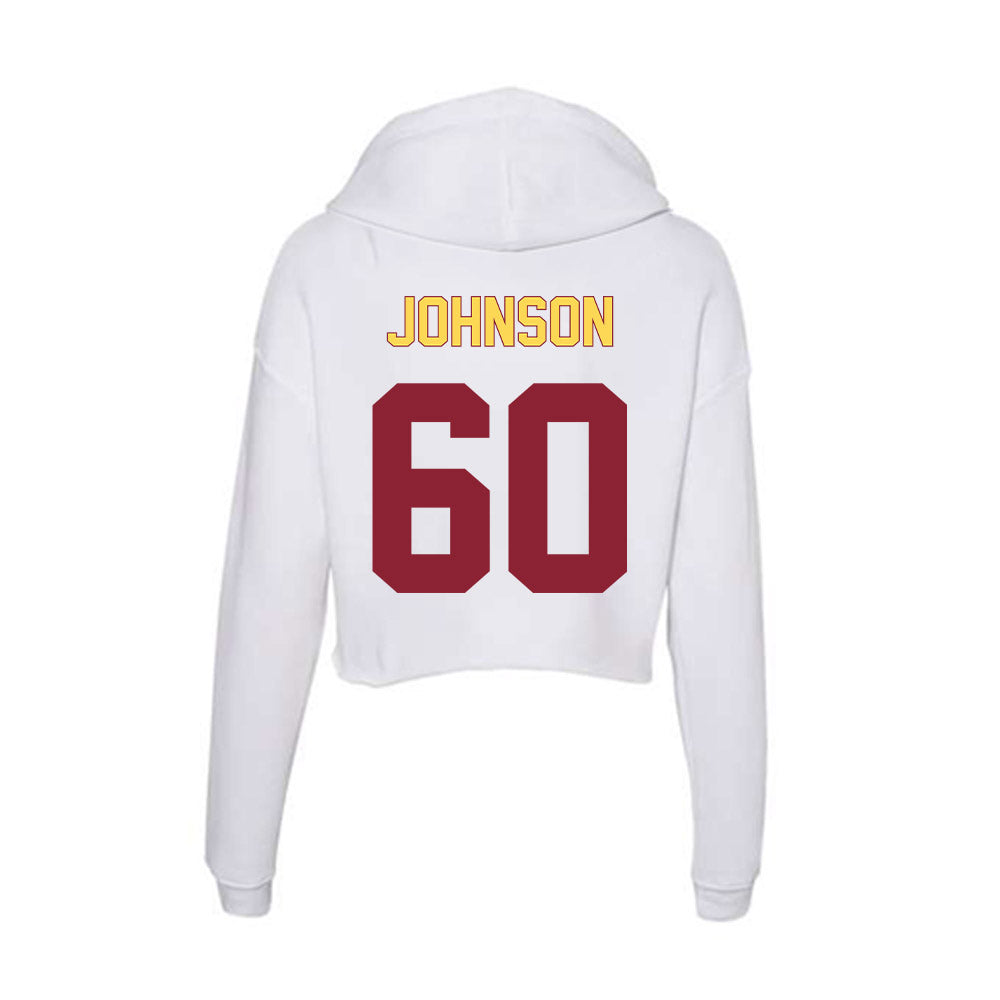 NSU - NCAA Football : Isaac Johnson - Women's Crop Fleece Hoodie-1
