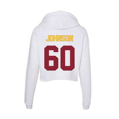 NSU - NCAA Football : Isaac Johnson - Women's Crop Fleece Hoodie-1