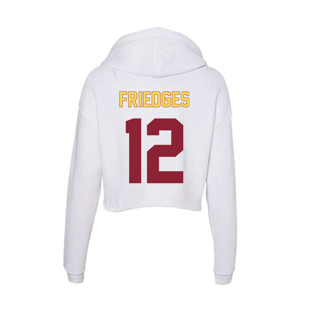 NSU - NCAA Baseball : Nick Friedges - Women's Crop Fleece Hoodie-1