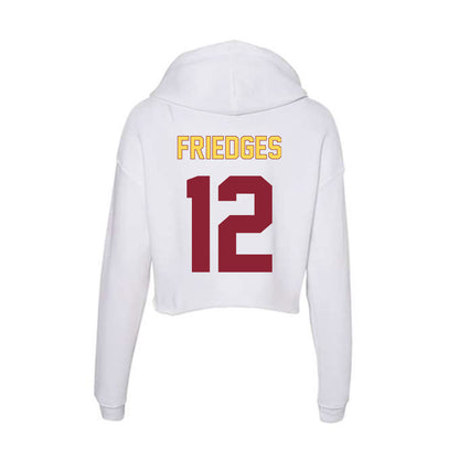 NSU - NCAA Baseball : Nick Friedges - Women's Crop Fleece Hoodie-1