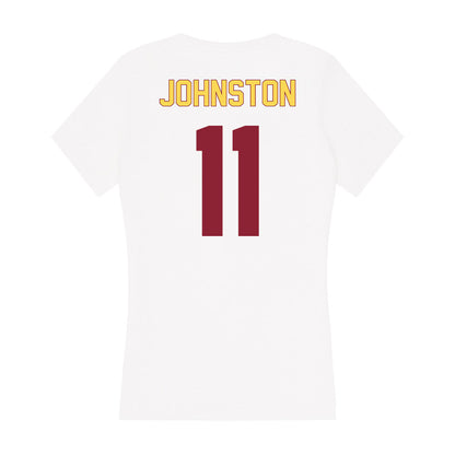 NSU - NCAA Football : Kiyon Johnston - Women's V-Neck T-Shirt-1