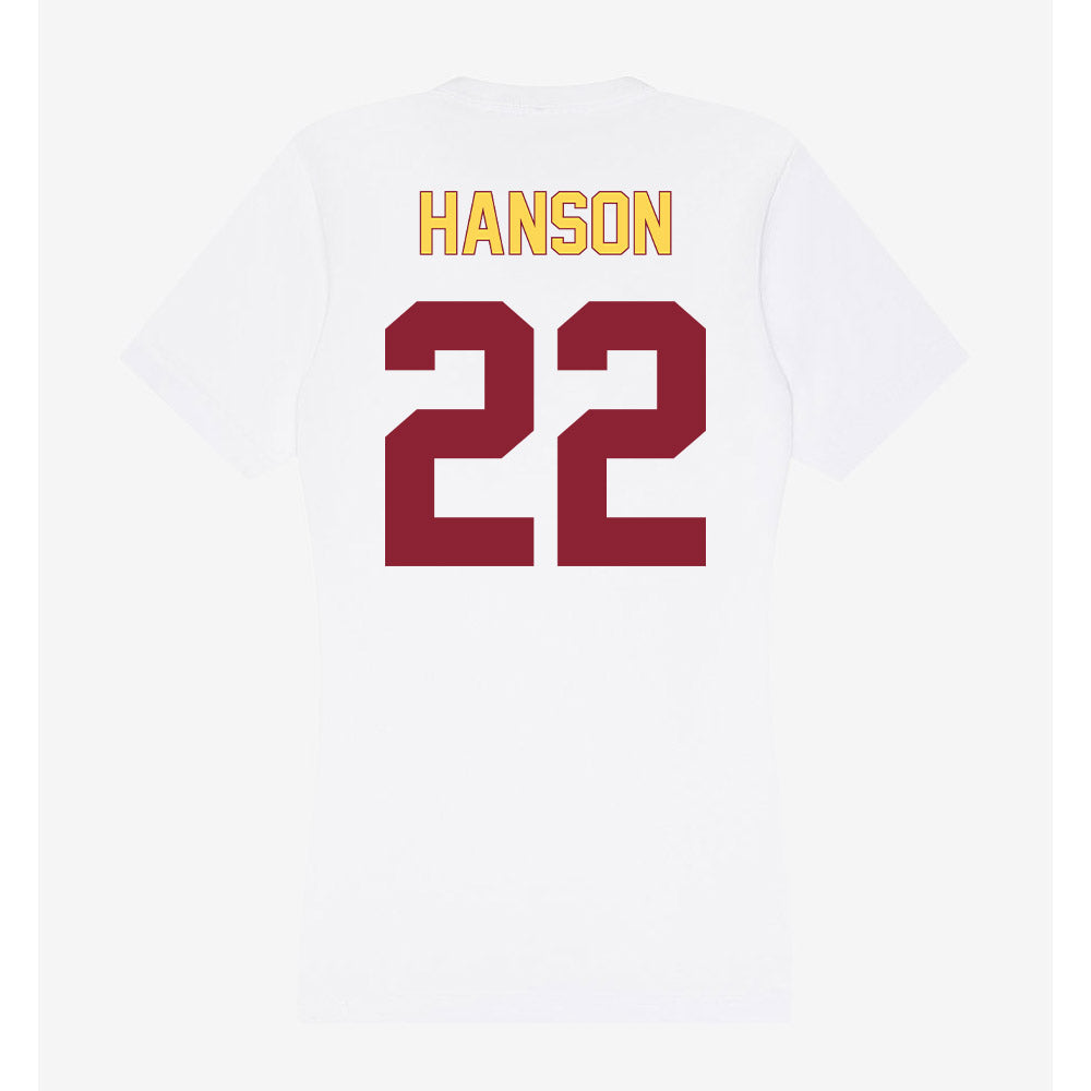 NSU - NCAA Women's Basketball : Ava Hanson - Women's V-Neck T-Shirt-1