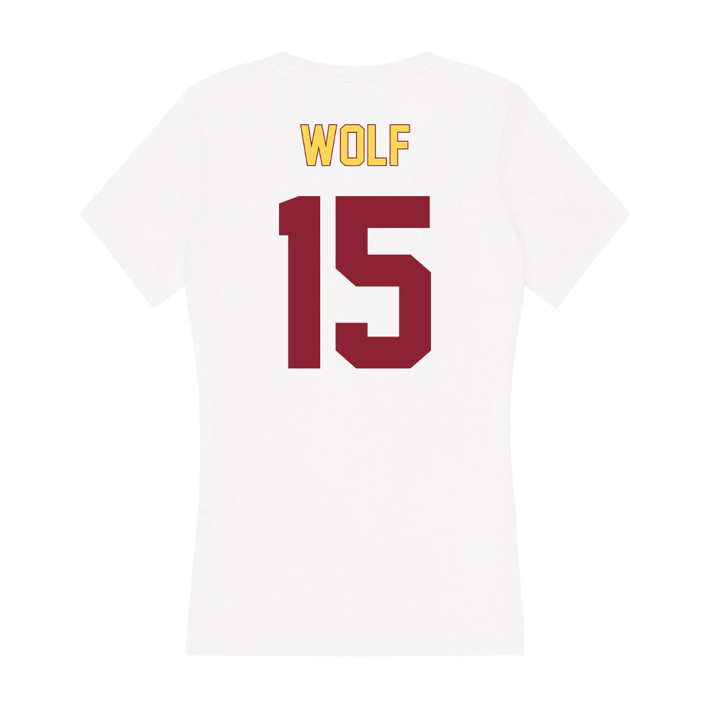 NSU - NCAA Softball : Brooke Wolf - Women's V-Neck T-Shirt-1