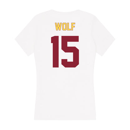 NSU - NCAA Softball : Brooke Wolf - Women's V-Neck T-Shirt-1