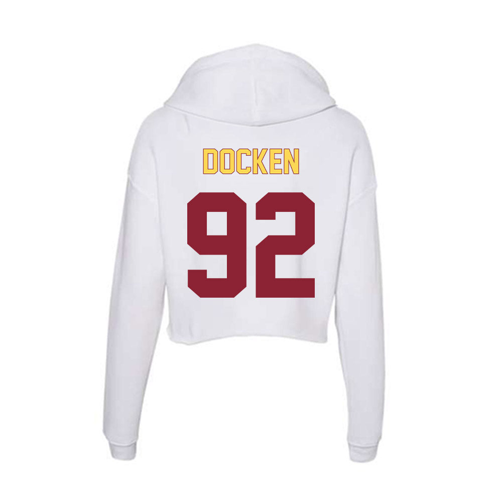 NSU - NCAA Football : Keaton Docken - Women's Crop Fleece Hoodie-1