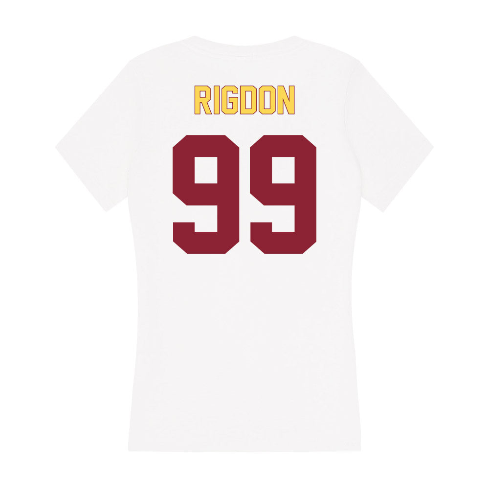 NSU - NCAA Football : Kai Rigdon - Women's V-Neck T-Shirt-1