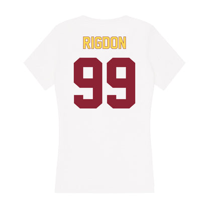 NSU - NCAA Football : Kai Rigdon - Women's V-Neck T-Shirt-1