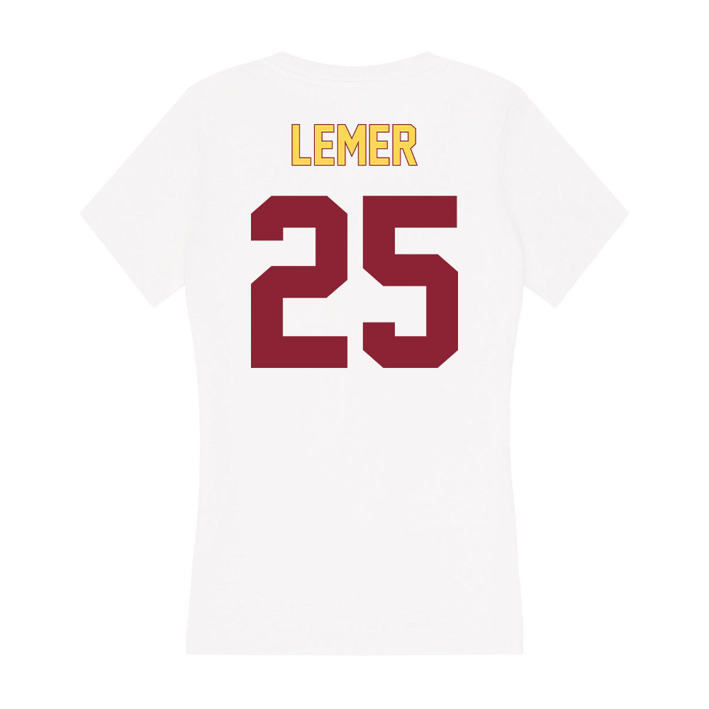 NSU - NCAA Men's Basketball : Parker Lemer - Women's V-Neck T-Shirt-1