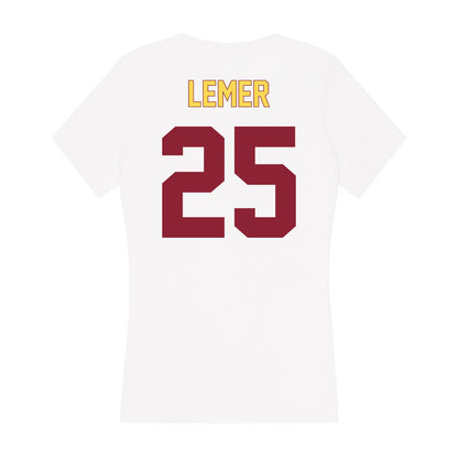 NSU - NCAA Men's Basketball : Parker Lemer - Women's V-Neck T-Shirt-1