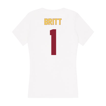 NSU - NCAA Football : Daniel Britt - Women's V-Neck T-Shirt-1