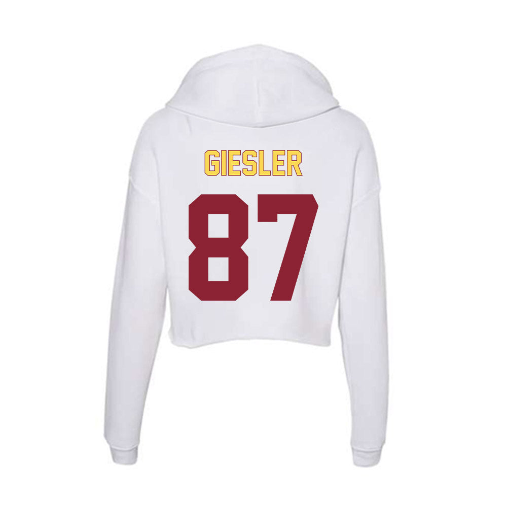 NSU - NCAA Football : Gavin Giesler - Women's Crop Fleece Hoodie-1