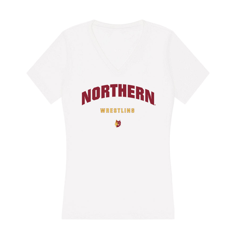 NSU - NCAA Wrestling : Rudy Lopez - Women's V-Neck T-Shirt-0