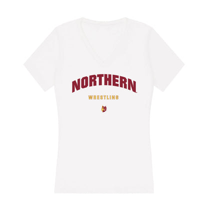 NSU - NCAA Wrestling : Rudy Lopez - Women's V-Neck T-Shirt-0