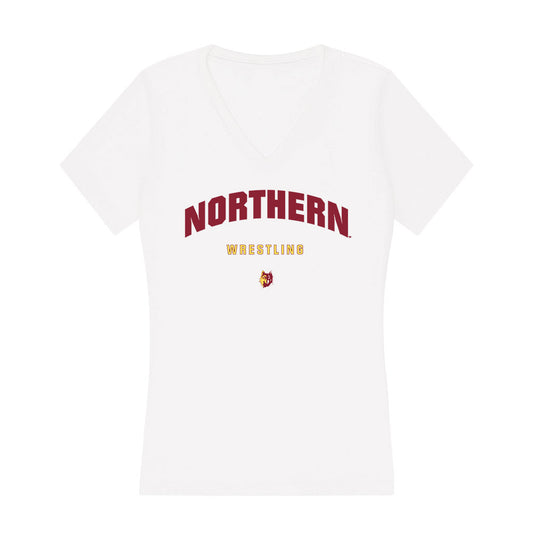 NSU - NCAA Wrestling : Griffin Lundeen - Women's V-Neck T-Shirt-0