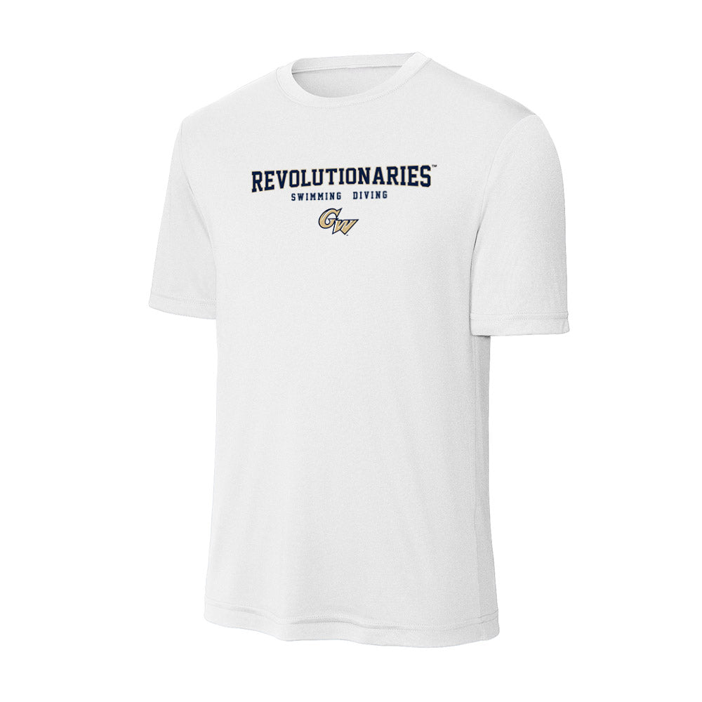 GWU - NCAA Men's Swimming & Diving : Shae Stratton - Activewear T-Shirt-0