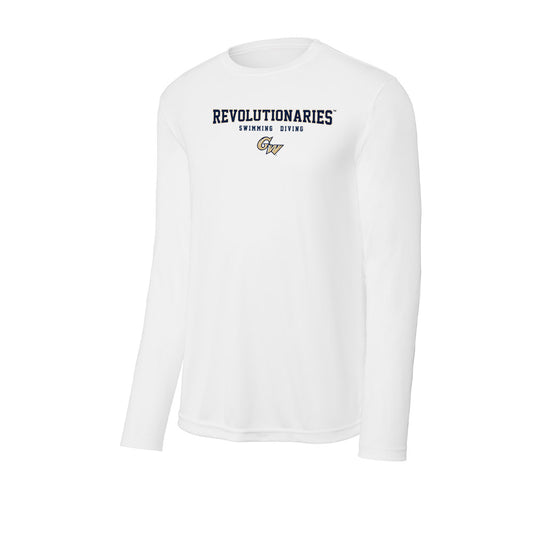 GWU - NCAA Men's Swimming & Diving : Shae Stratton - Activewear Long Sleeve T-Shirt-0