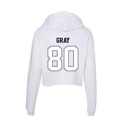 Monmouth - NCAA Football : Jordan Gray - Women's Crop Fleece Hoodie-1
