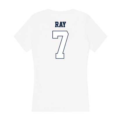 Monmouth - NCAA Men's Basketball : Justin Ray - Women's V-Neck T-Shirt-1