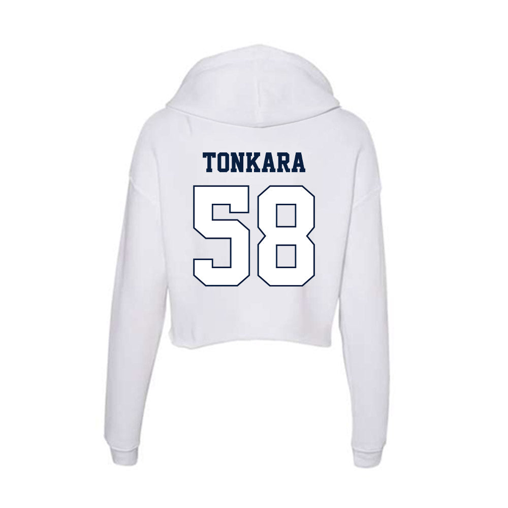 Monmouth - NCAA Football : Sheku Tonkara - Women's Crop Fleece Hoodie-1