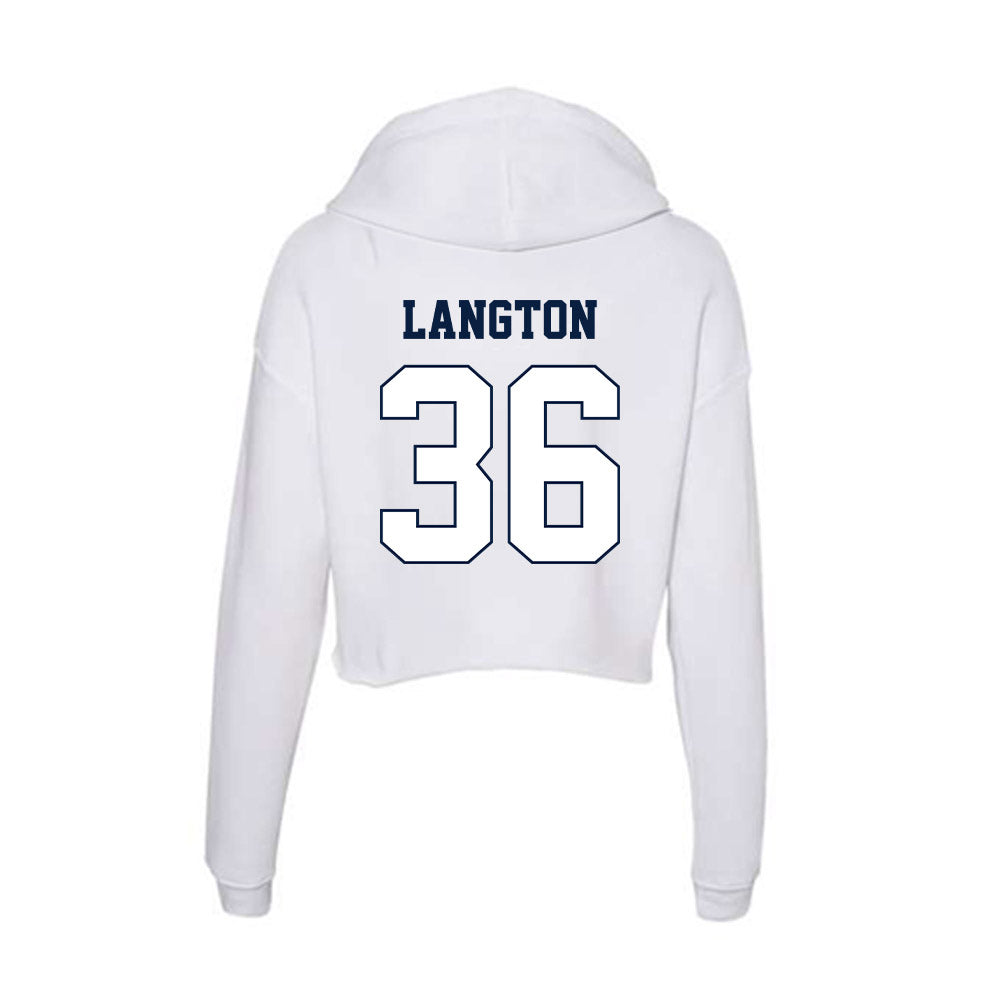 Monmouth - NCAA Football : Steven Langton - Women's Crop Fleece Hoodie-1