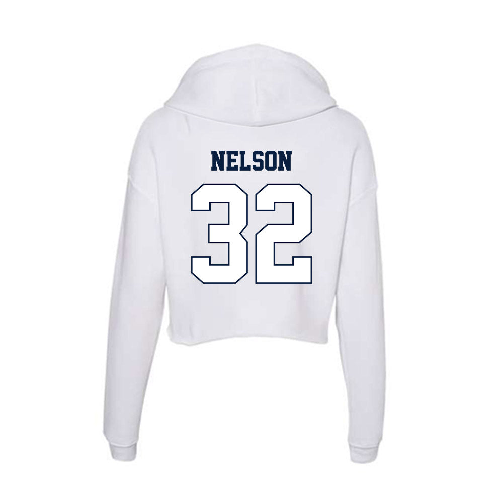 Monmouth - NCAA Football : Rodney Nelson - Women's Crop Fleece Hoodie-1