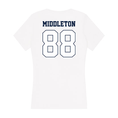 Monmouth - NCAA Football : Marcus Middleton - Women's V-Neck T-Shirt-1
