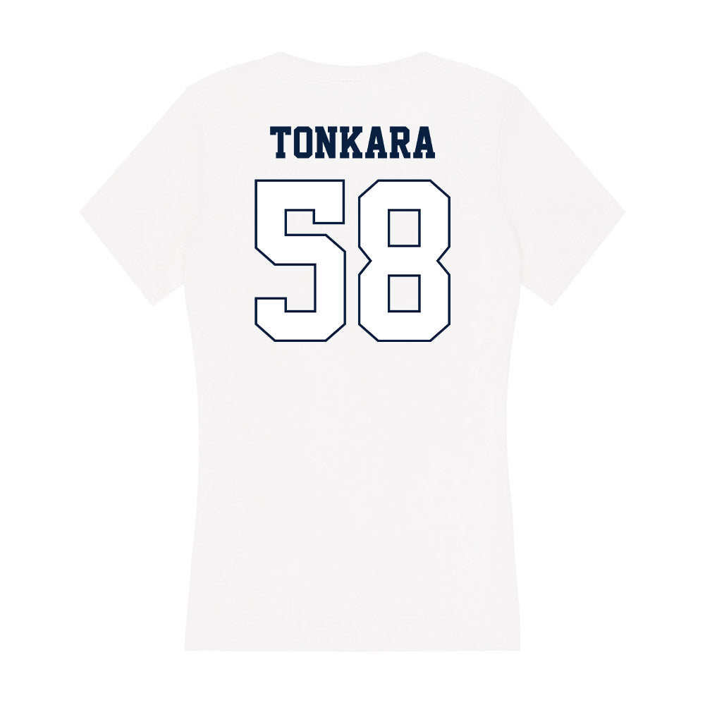 Monmouth - NCAA Football : Sheku Tonkara - Women's V-Neck T-Shirt-1