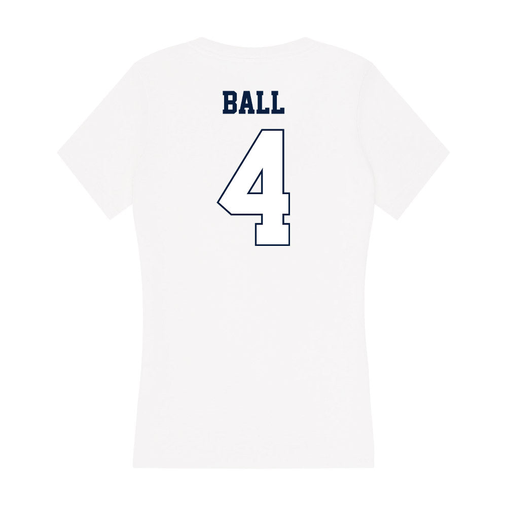 Monmouth - NCAA Men's Basketball : Andrew Ball - Women's V-Neck T-Shirt-1