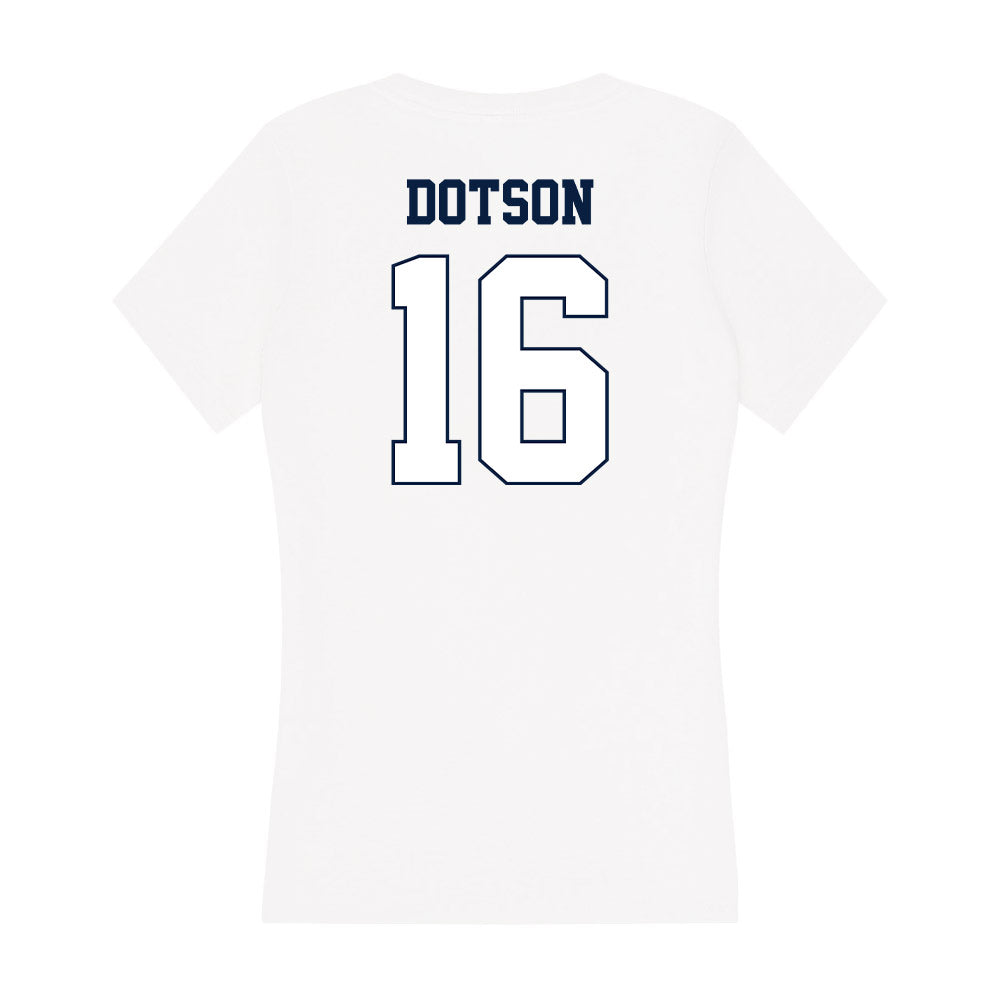 Monmouth - NCAA Football : Jaylen Dotson - Women's V-Neck T-Shirt-1