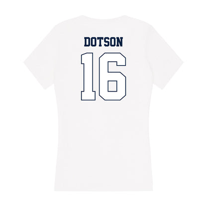 Monmouth - NCAA Football : Jaylen Dotson - Women's V-Neck T-Shirt-1