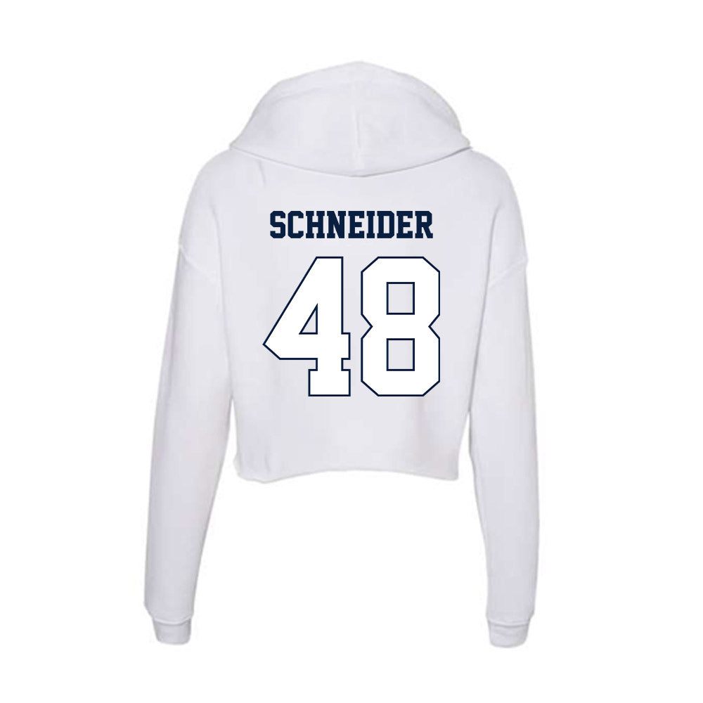 Monmouth - NCAA Men's Lacrosse : Jake Schneider - Women's Crop Fleece Hoodie-1